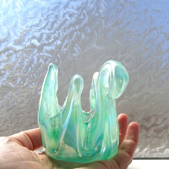 2 Headed Swan Bonboniere Chalet Chantili Glass - Picture 9 of 15